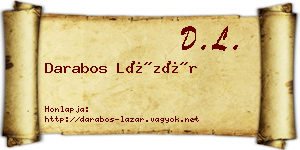 Darabos Lázár névjegykártya